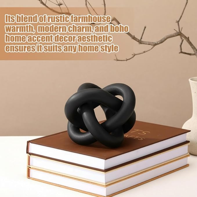 Yalikop 3 Link Wood Knot Decor Rustic Table Shelf Home Decor Accents, Boho - Image 4
