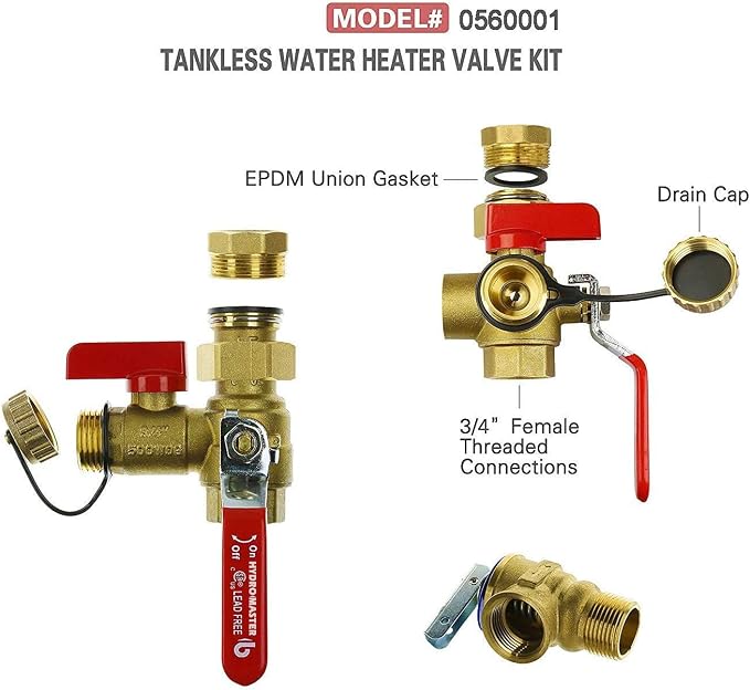 Tankless Water Heater Service Valve Kit - Image 5