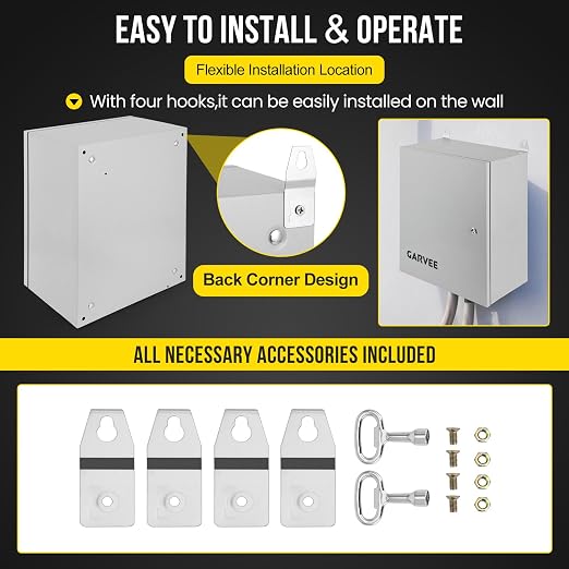 Garvee Outdoor Electrical Box, NEMA 4X Electrical Enclosure Box IP66 Waterproof - Image 6
