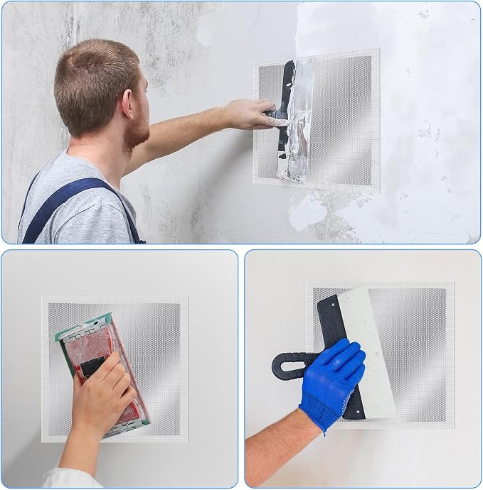 4 Pcs 12 Inch Drywall Repair Kit Self Adhesive Mesh Drywall Repair Patch Set - Image 7
