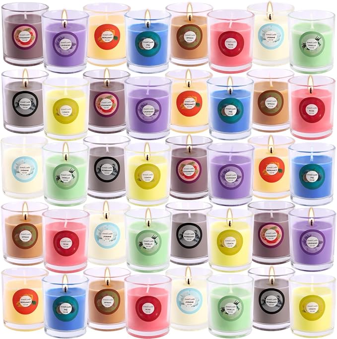 YOROXRG Scented Candles, Strawberry, Aromatherapy Candles, Soy Wax Glass Jar by YOROXRG