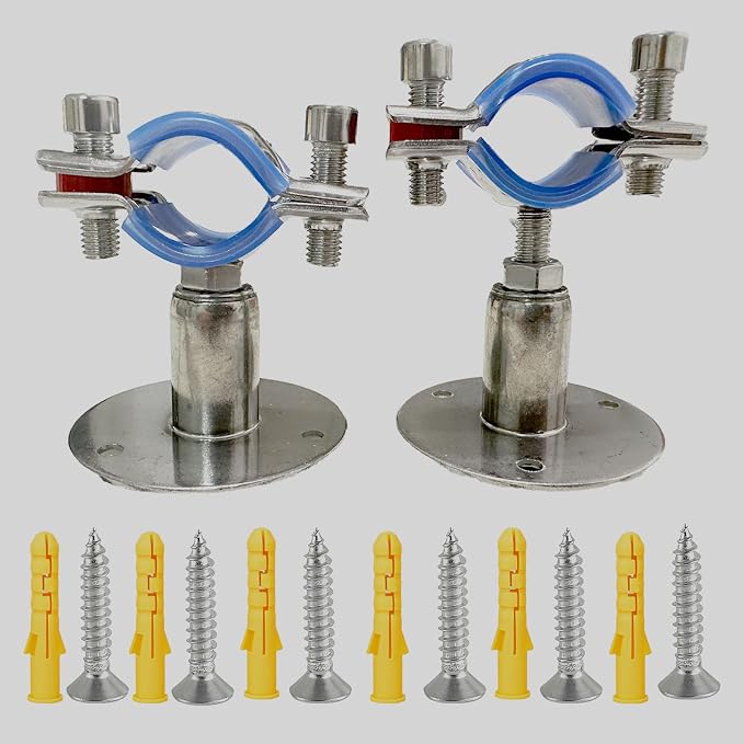 2PCS wall Mount Ceiling Mount Pipe 304 Stainless Steel Pipe Supports Pipe by RITUIPIOPIPESTRAP