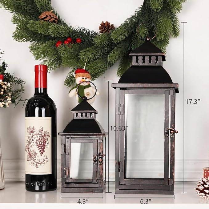 NEEDOMO Lanterns Decorative Outdoor&Indoor, Candle Holder - Image 3