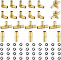 62 Pack Foskan 1/2 Inch PEX Barb Crimp Fittings Set | Includes 10pcs Elbows by Unknown