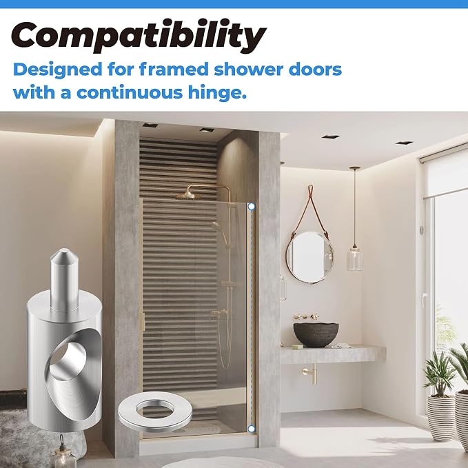 2 Pack Shower Door Pivot Hinge Pin 5/16" Diameter and Washer | Shower Door - Image 3