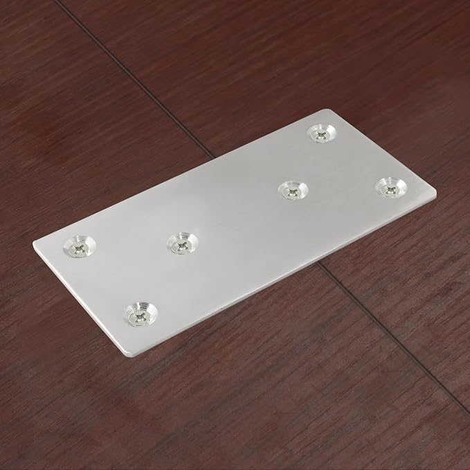 Bonsicoky Flat Straight Brace Brackets, Shelf Support Repair Plate, - Image 4