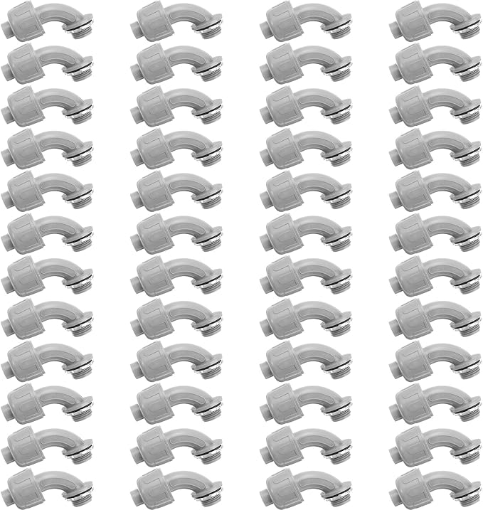 BBTO 48 Pieces 1/2 Inch Liquid Tight Connector Flexible Non Metallic Electrical by BBTO