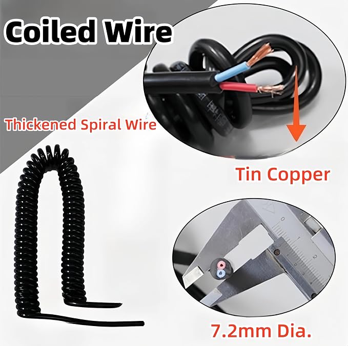 Ground Cable Clamp, 16.4FT Coiled Grounding Wire, Aluminum Alloy Anti Static - Image 5