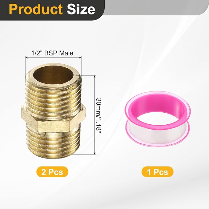 PATIKIL Brass Pipe Fitting - Image 2