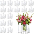 OGEH Glass Vase Cylinder Vases for Centerpieces Clear 80pack-4+6+8+8+10inch by OGEH
