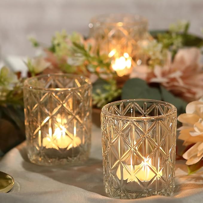 72 Pack Votive Candle Holders, Vintage Glass Clear Candle Holder - Image 8
