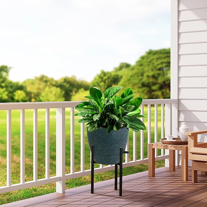 UOUZ 12 inch Large Self Watering Pots, Plastic Planters - Image 7