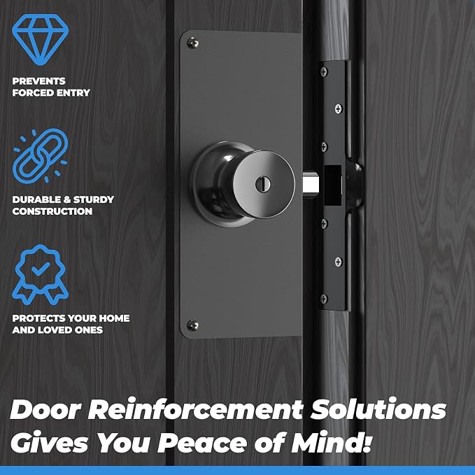 2 Pack U 9476 Extra Long Door Strike Plate+U 9585 Door Lock Reinforcement Plate - Image 6