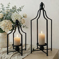 12.5" & 16.5" Timeless Cozy Decorative Lanterns Set of 2, Handcrafted Metal by FenisamDecorYourChoice