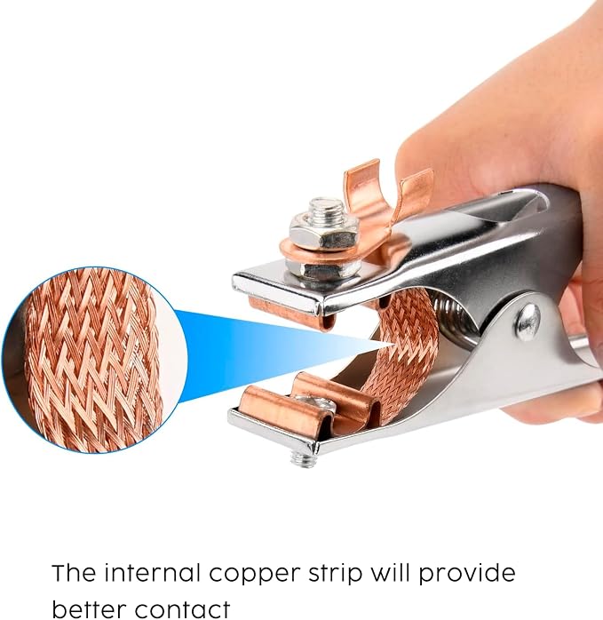 Welding Ground Clamp, 500A Electroplated Grounding Earth Clip | Copper Clips - Image 5