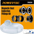 POWERTEC 70535 4" Magnetic Dust Collection Fittings and Hose Kit by POWERTEC