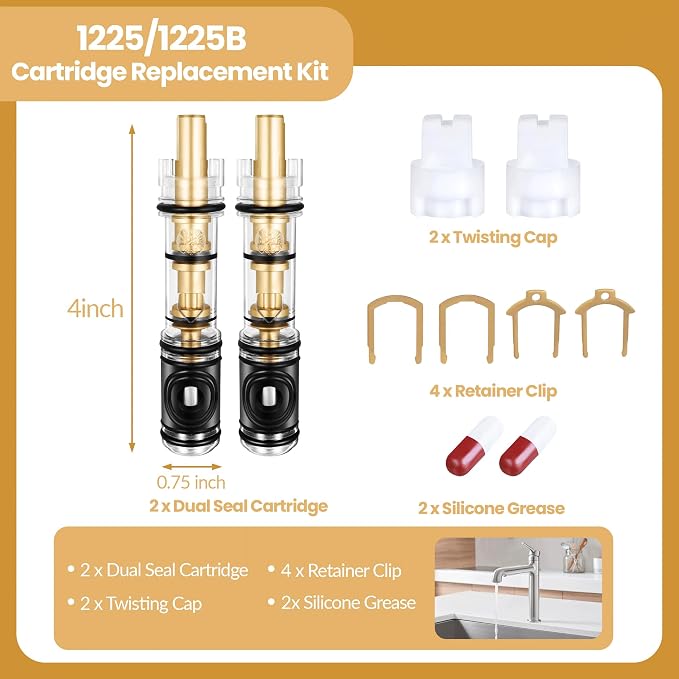 2 Pack 1225 Replacement Cartridge Compatible - Image 3