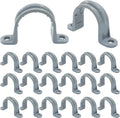 1 Inch PVC Pipe Strap, 20 Pack | 2-Hole, Plastic Conduit Clamp, Pipe Supports by Unknown