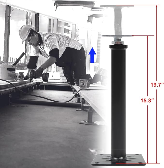 4-Pack House Floor Jacks, 16–20 Inch Adjustable Steel Posts, Suitable - Image 3