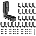 24pcs 4040 Extrusion Connector Corner Bracket Joint Black | 4040 Extruded by SeekLiny