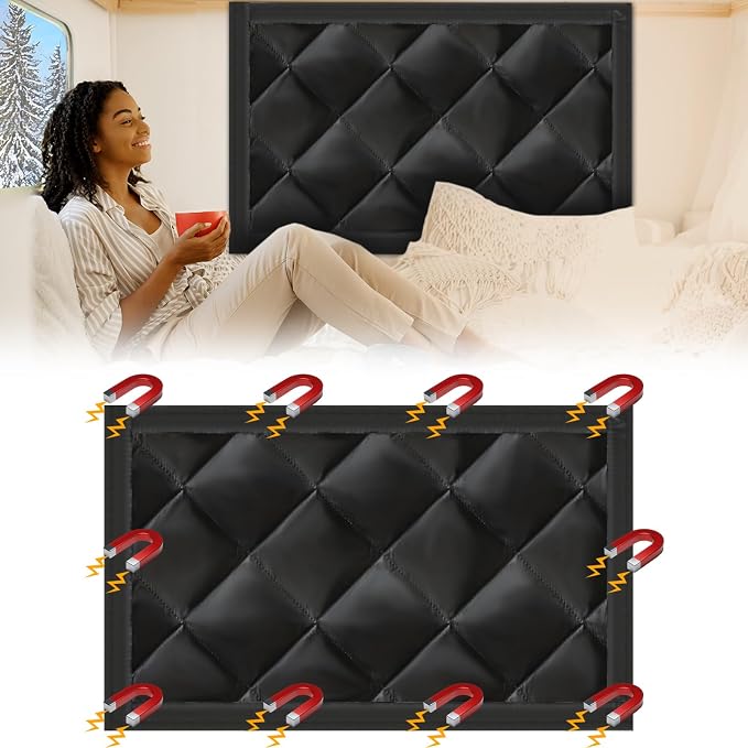 Beeveer Rv Magnetic Window Insulation Kit 16 x 25 Inches Pre Cut | Magnetic Rv by Beeveer