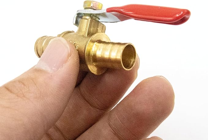 4-Pack 3/8 Inch Brass Ball Valve, 10mm Hose Barb - Image 4
