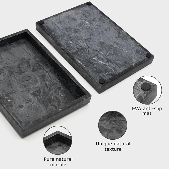 Marble Bathroom Tray, Pure Natural Vanity Tray, | marble trays - Image 2