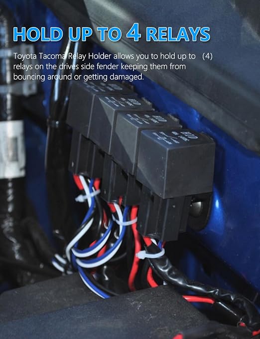 Tacoma Relay Holder, Auxiliary Relay Box Bracket Bolt On Kit | Compatible - Image 4