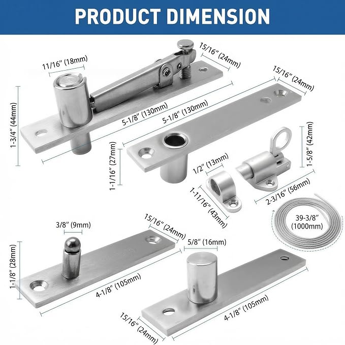 Hidden Bookcase Hinges Pivot Door Hinge - Image 2
