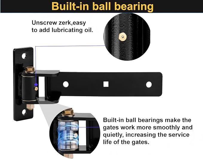 13" Heavy Duty Strap Gate Hinges, 900LBS Load Capacity, Thickened Solid Steel | - Image 5