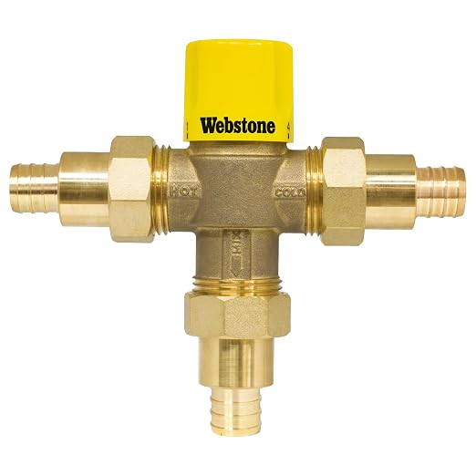 3/4 Inch, F1807 PEX, LF Brass Thermostatic Mixing Valve, Integral Check Valve by WebstoneabrandofNIBCO