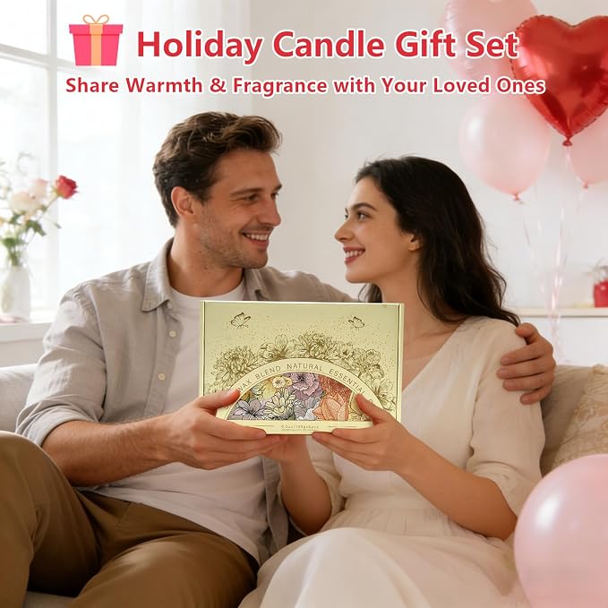 Scented Candles Gift Set for Women, Sandalwood Rose & Eucalyptus Mint. 42 oz - Image 2
