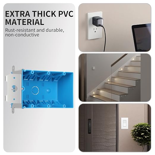 3 Gang Adjustable PVC Electrical Box, 49 cu. in., 1 Pack | PVC new construction - Image 4