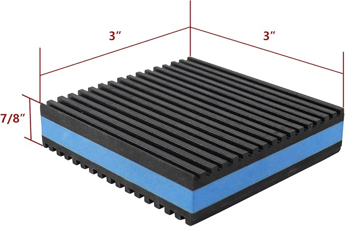 Rubber Anti-Vibration Isolator Pads, Heavy Duty Blue EVA Pad - Image 2