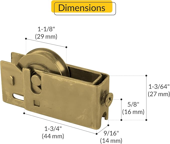 Brixwell Sliding Patio Door Roller Assembly - Image 2