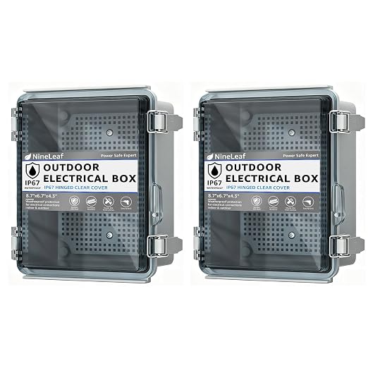 NineLeaf Outdoor Electrical Box Waterproof IP67, Weatherproof Junction Box ABS by NineLeaf