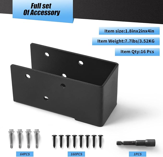 16 Pcs of 2"x4" Concealed Joist Hangers - Image 4