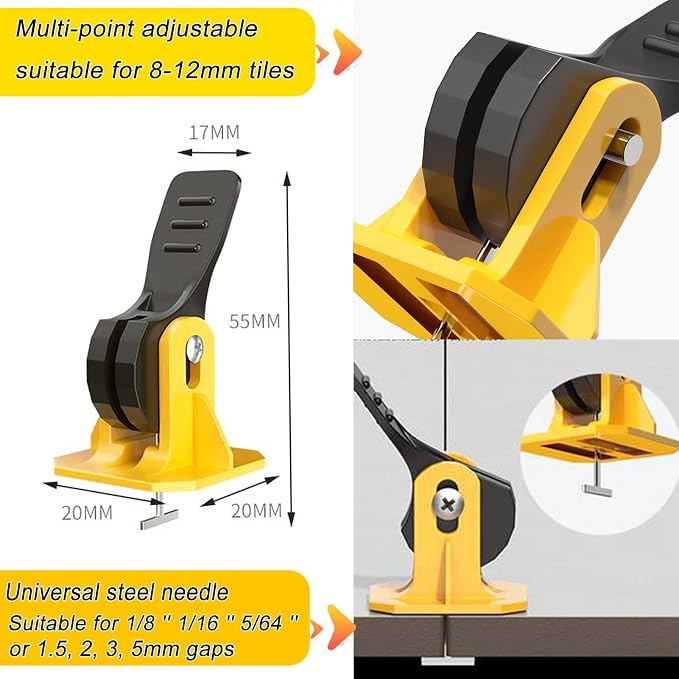 Tile Leveling System Kit 1/8 Tile Spacers Reusable 50pcs Leveler Tile Tools - Image 4