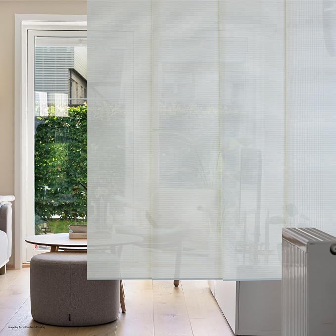 Replacement Fabric Panels for Sliding Glass Door, Fabric Only, Natural Woven - Image 3