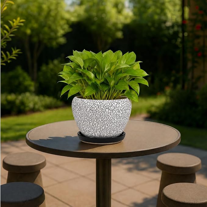 Deep Dream 6 Inch Plant Pots- Ceramic Planter Pot - Image 2
