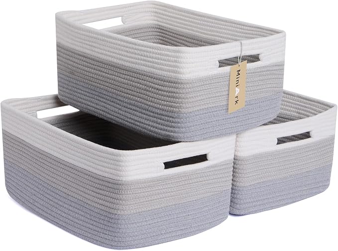 MiniArk Large Storage Baskets for Shelves, Baby Nursery, Toy Baskets Box by MiniArkStorageBasketsHome