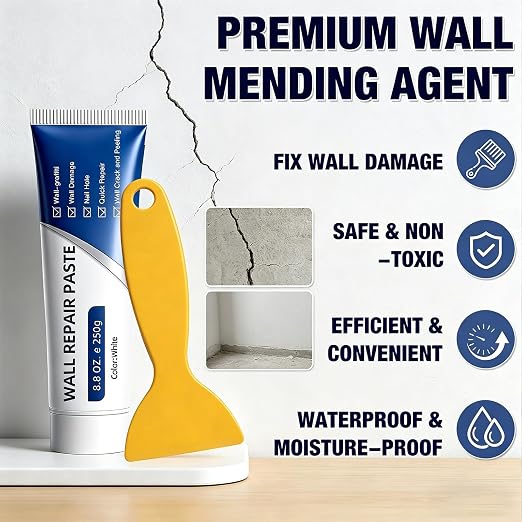 Wall Repair Paste Tube, Drywall Patch Repair Kit, Plaster & Hole Repair | Wall - Image 7