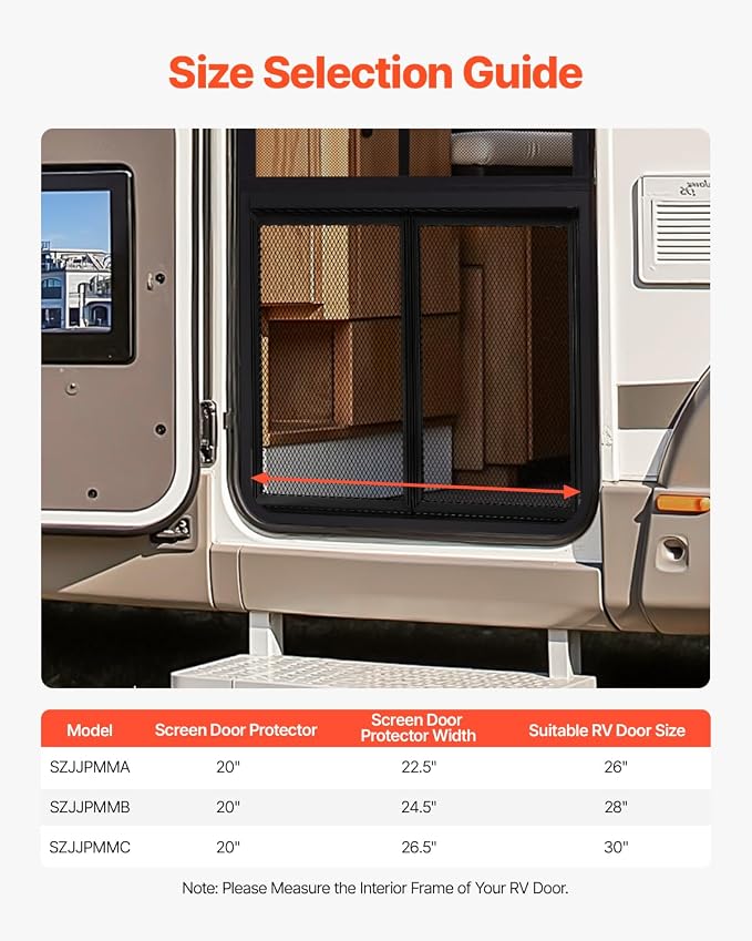 VEVOR RV Screen Door Protector, 22.5 x 20 inch Door Grille, Reinforced - Image 5