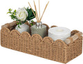 CubesLand Scalloped Toilet Paper Storage Basket W/Handle by CubesLand
