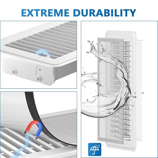 Hon&Guan Floor Vent Cover 4x10 Inch, Heavy Duty Walkable Floor Register Easy - Image 4