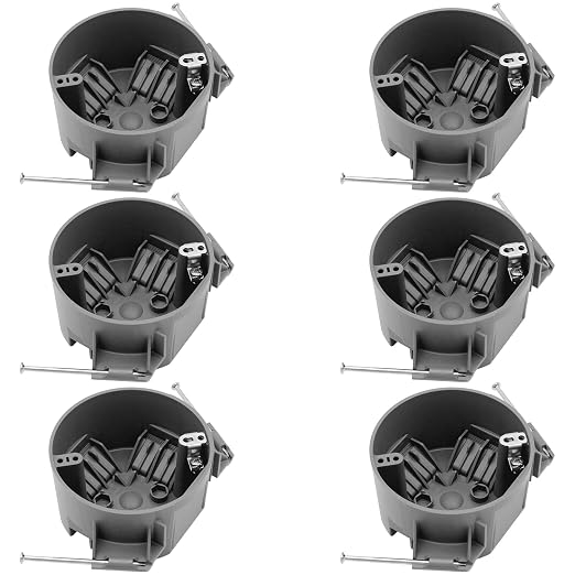 HXH 20 Cu. in. 1-Gang Round Ceiling Electrical Box | PVC Round Outlet Box by HUIXHAO