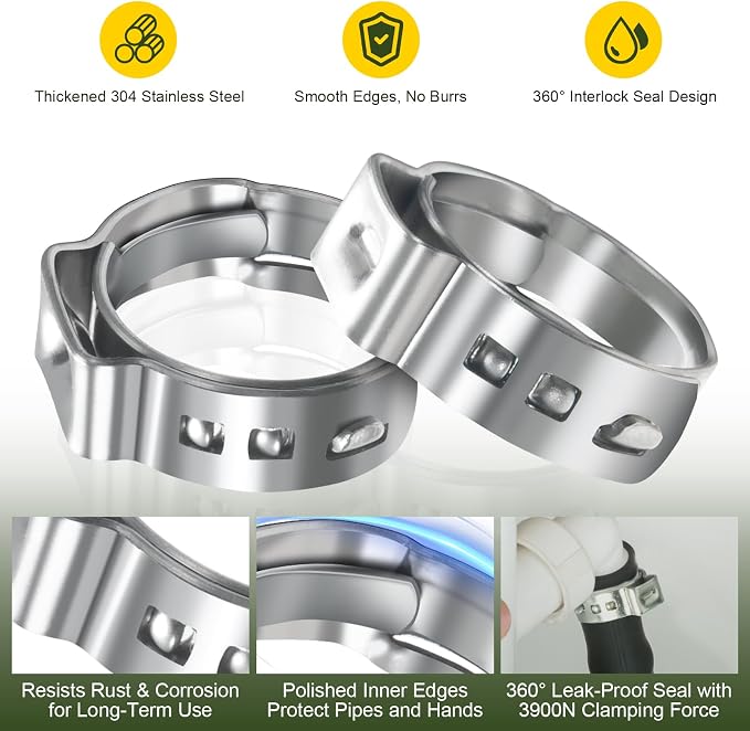 1/2 Inch PEX Crimp Rings 120 Pack - Image 4