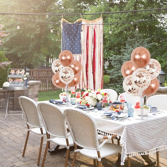 TONIFUL 4 Set Rose Gold Balloons Stand Balloon Centerpiece - Image 6