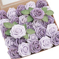 Artificial Flowers 25pcs Real Looking Lavender African Violet Purple Foam Fake by Floroom