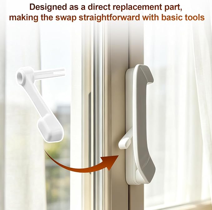 White Sliding Patio Door Latch Lever - Image 4